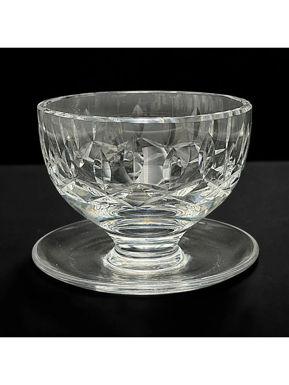 Vintage Waterford Crystal Footed Dessert Bowl Signed Ireland Sherbet Dish 4